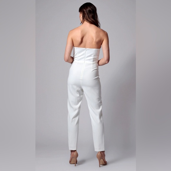 Jay Godfrey White Strapless Jumpsuit Sz 0 XS - Picture 2 of 6